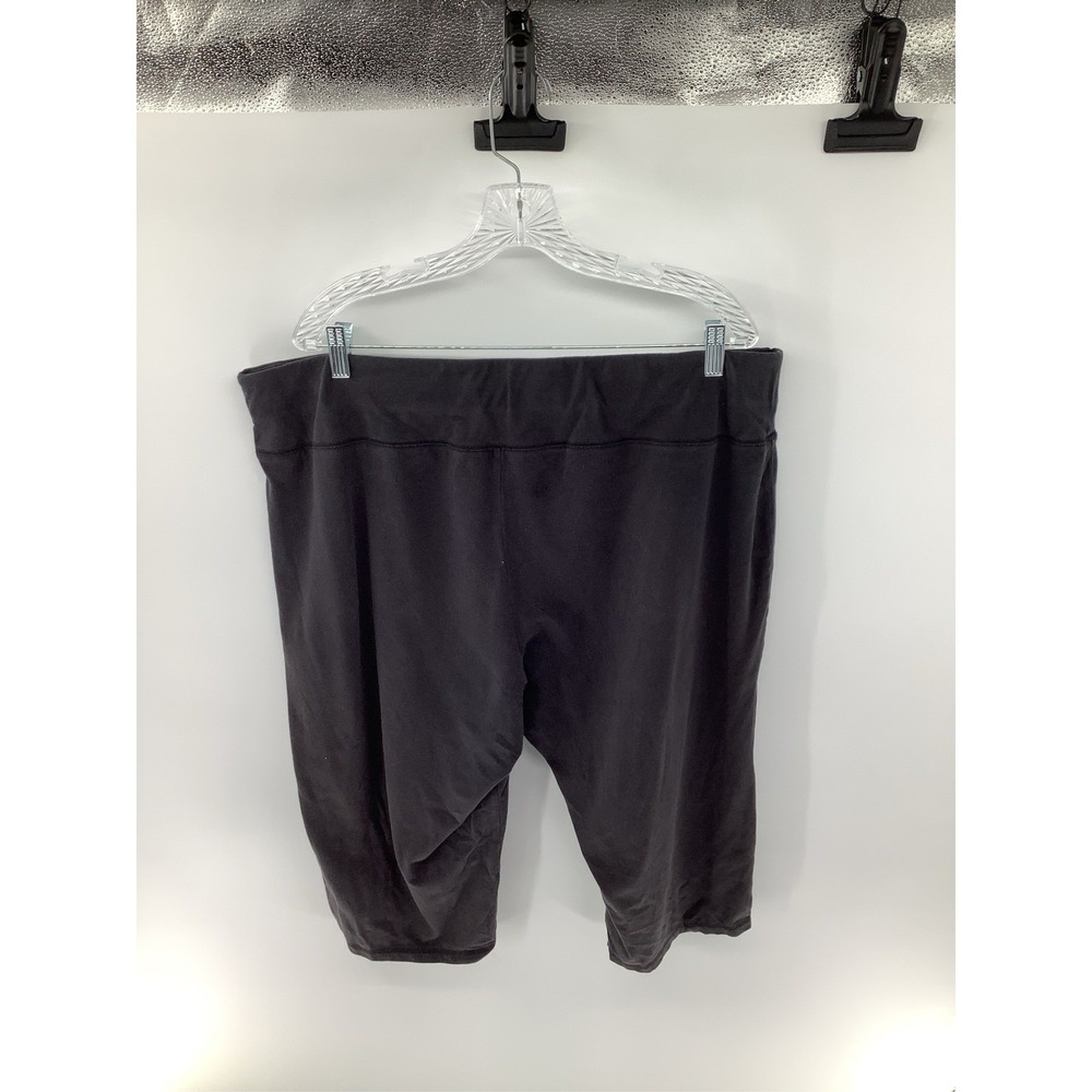 Danskin Now Womens 3X 22W-24W Black Cotton Spandex Bike Shorts DNW15612